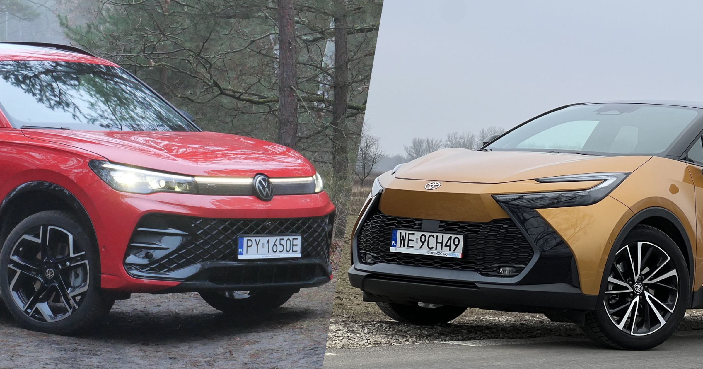 VW Tiguan (po lewej) i Toyota C-HR
