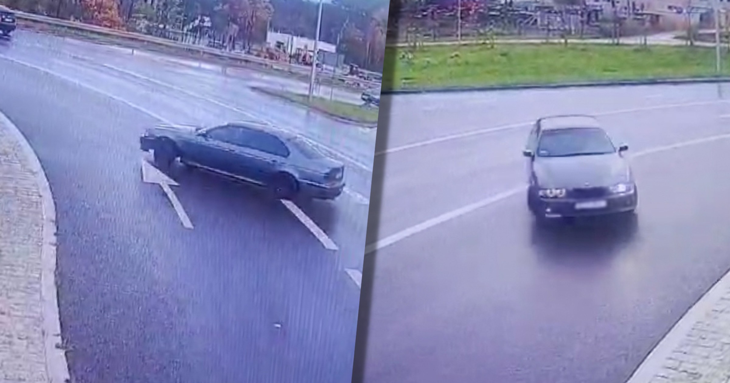 Nastolatek ćwiczył drift na wielopasmowym rondzie