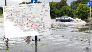 Powódź na południu Polski. Lista dróg, na których występują utrudnienia [MAPA]