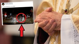 Zauważył na pasach księdza z ministrantem. Wszystko nagrał [WIDEO]