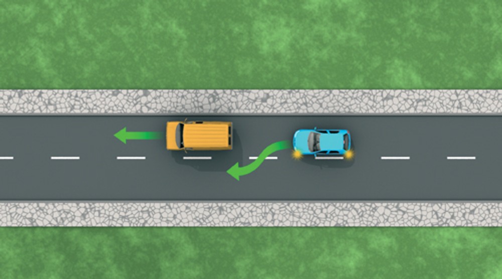 Skręcił "w ciemno"