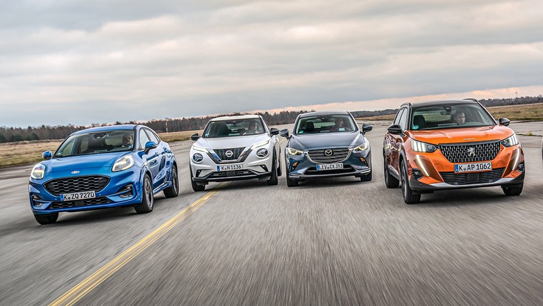 Porównanie: Ford Puma, Mazda CX-3, Nissan Juke, Peugeot 2008