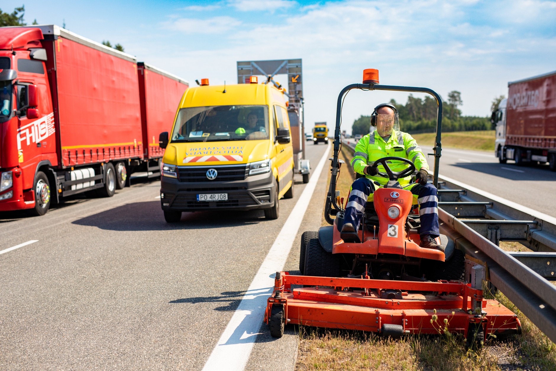 Prace utrzymaniowe na autostradzie A2