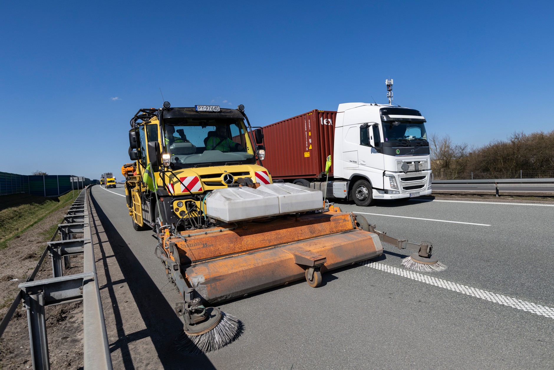 Prace utrzymaniowe na autostradzie A2