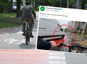 To nagranie podzieliło internautów. "Rowerzysta nie jest pępkiem świata" [WIDEO]