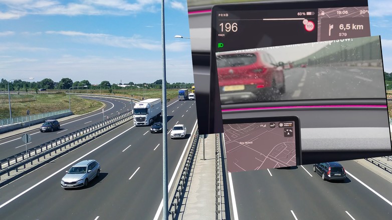 Kierowca Tesli przekroczył prędkość o ponad 70 km./h i stracił prawko