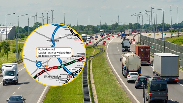 GDDKiA podpisała umowę na poszerzenie autostrady A2 Łowicz — granica województwa