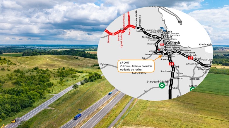 S7 Obwodnica Metropolii Trójmiejskiej (OMT) - mapa