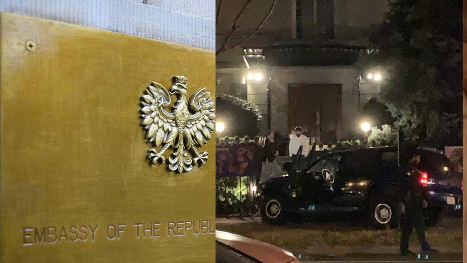 Samochód uderzył w ogrodzenie ambasady polskiej w Waszyngtonie