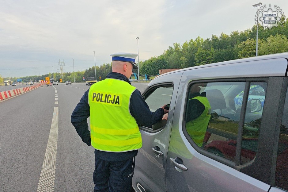 Kontrola trzeźwości na autostradzie A4