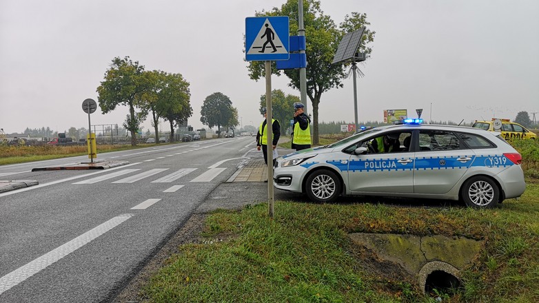 Policyjna kontrola przy DK2 w okolicach Siedlec