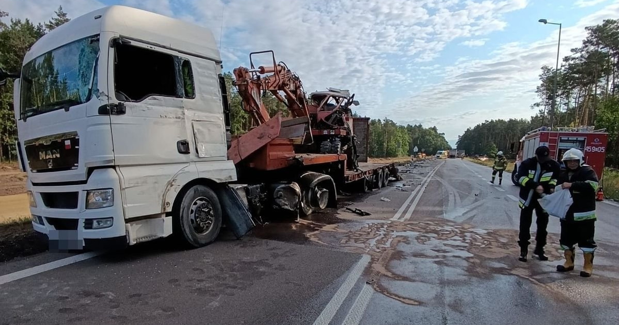 Wypadek ciężarówek