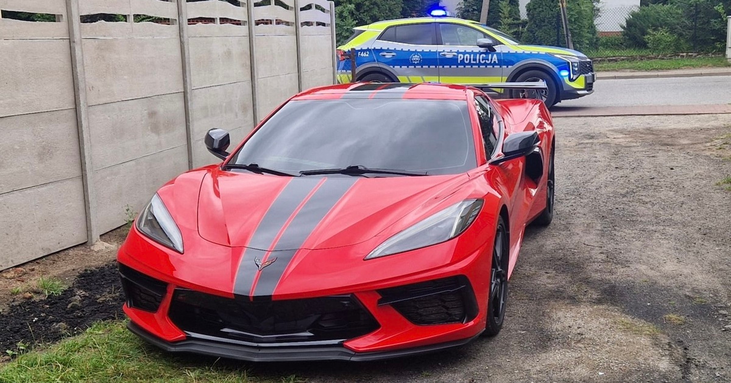 Zatrzymany Chevrolet Corvette
