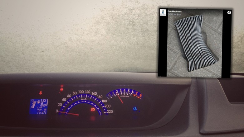 Zużyty kabinowy filtr powietrza to jeden z powodów zaparowanych szyb w aucie (Screen: Facebook/PanMechanik)