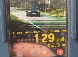 Rozpędził się do 129 km na godz. W terenie zabudowanym. "Dostał" 2,5 tys. zł mandatu