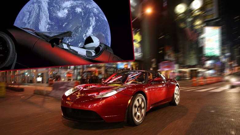 Tesla Roadster wystrzelona w kosmos