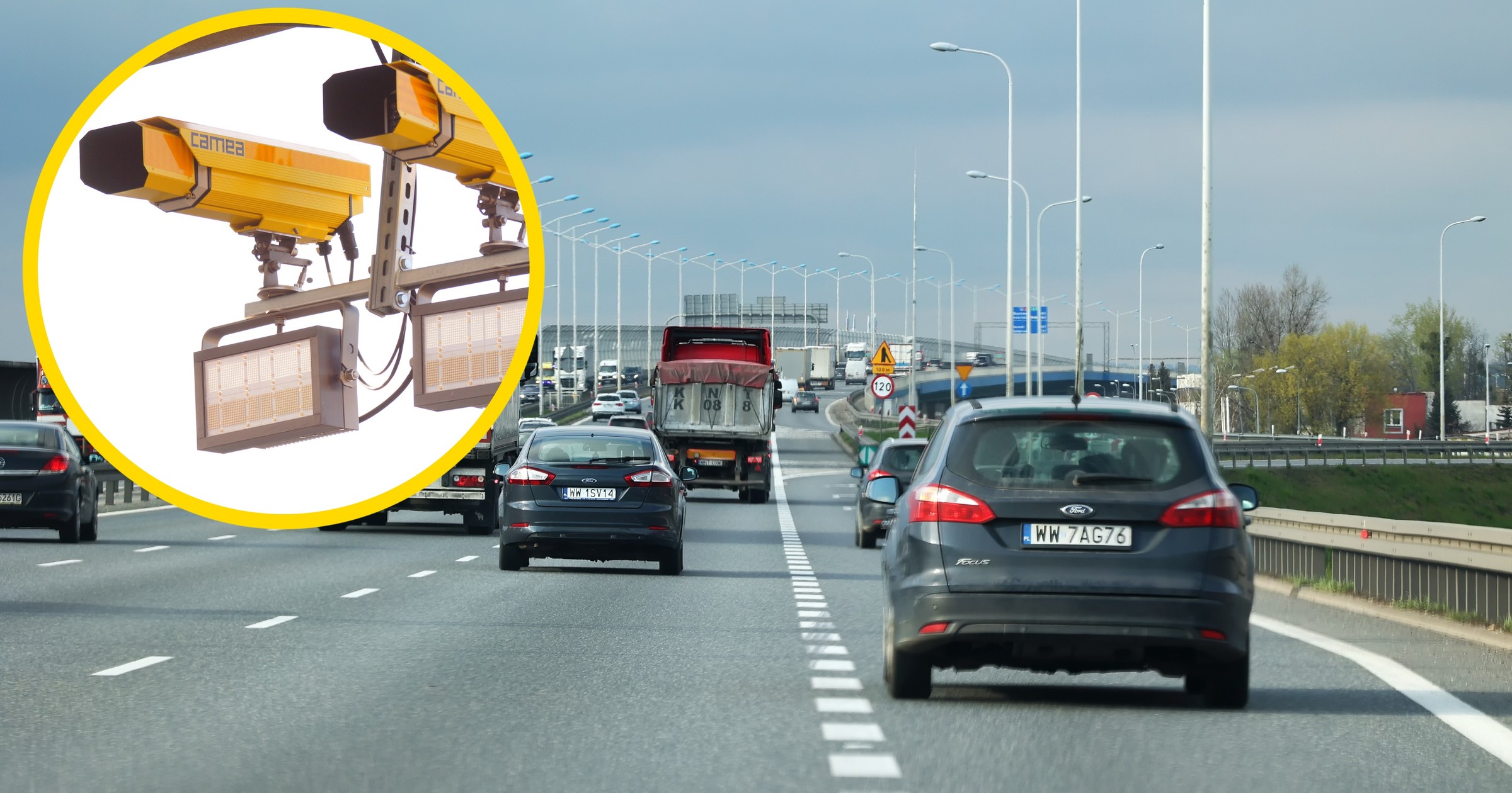 Autostrada A4 i kamery odcinkowego pomiaru prędkości - zdjęcie ilustracyjne