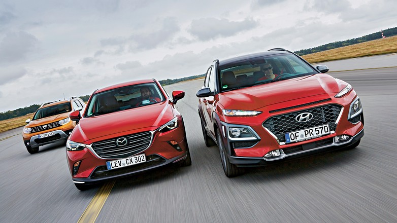 Porównanie: Dacia Duster, Mazda CX-3, Hyundai Kona
