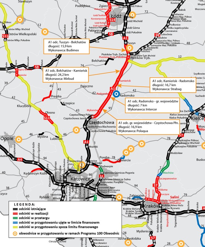 A1 Tuszyn - Częstochowa