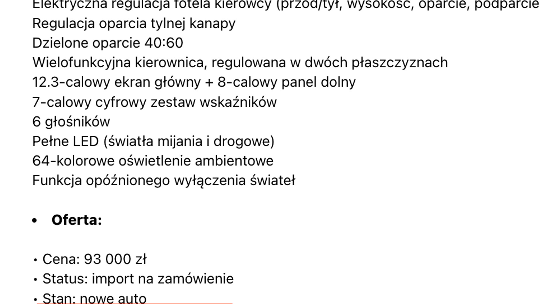 W treści ogłoszenia już nie ma ściemy – oferta dotyczy samochodu nowego
