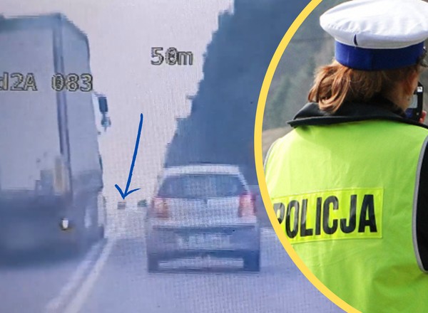 Ciężarówka "szła" na czołówkę z osobówką. Policja ujawniła nagranie