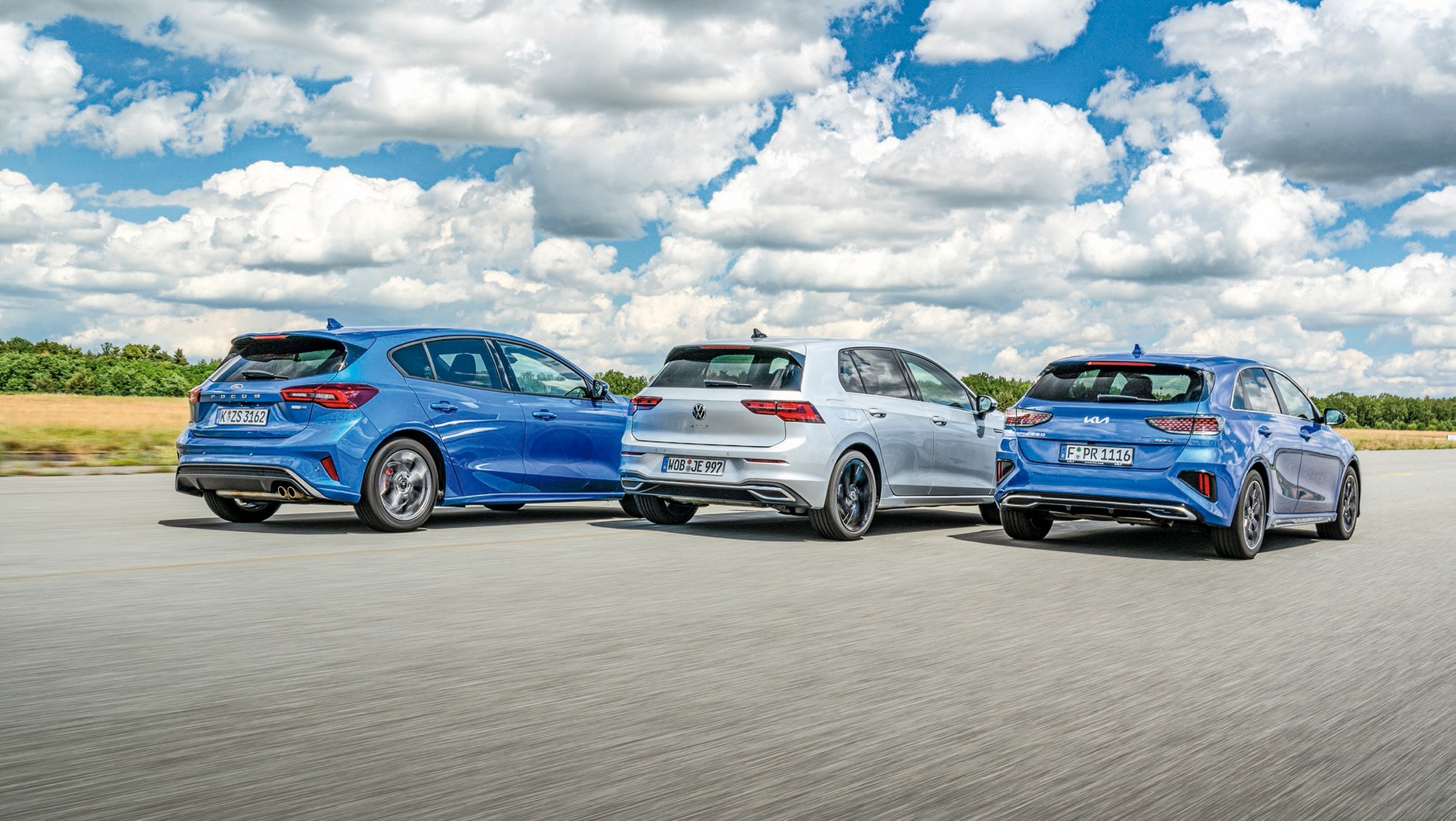 Ford Focus, Kia Ceed i VW Golf - porównanie.