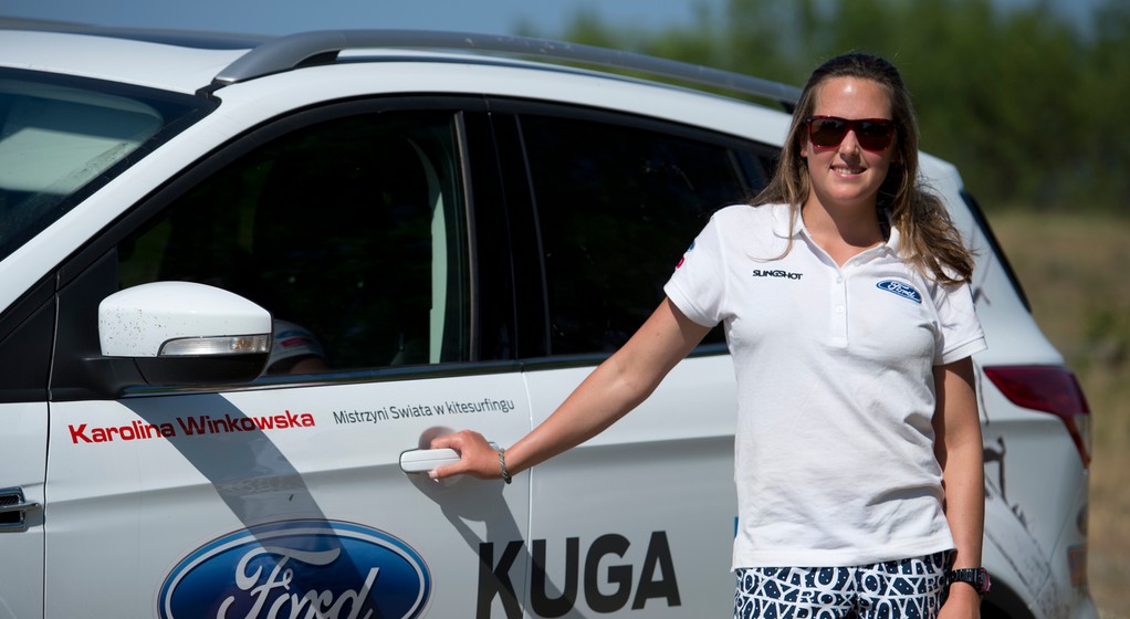 Mistrzowie kitesurfingu: Karolina Winkowska i Victor Borsuk w Fordach Kuga