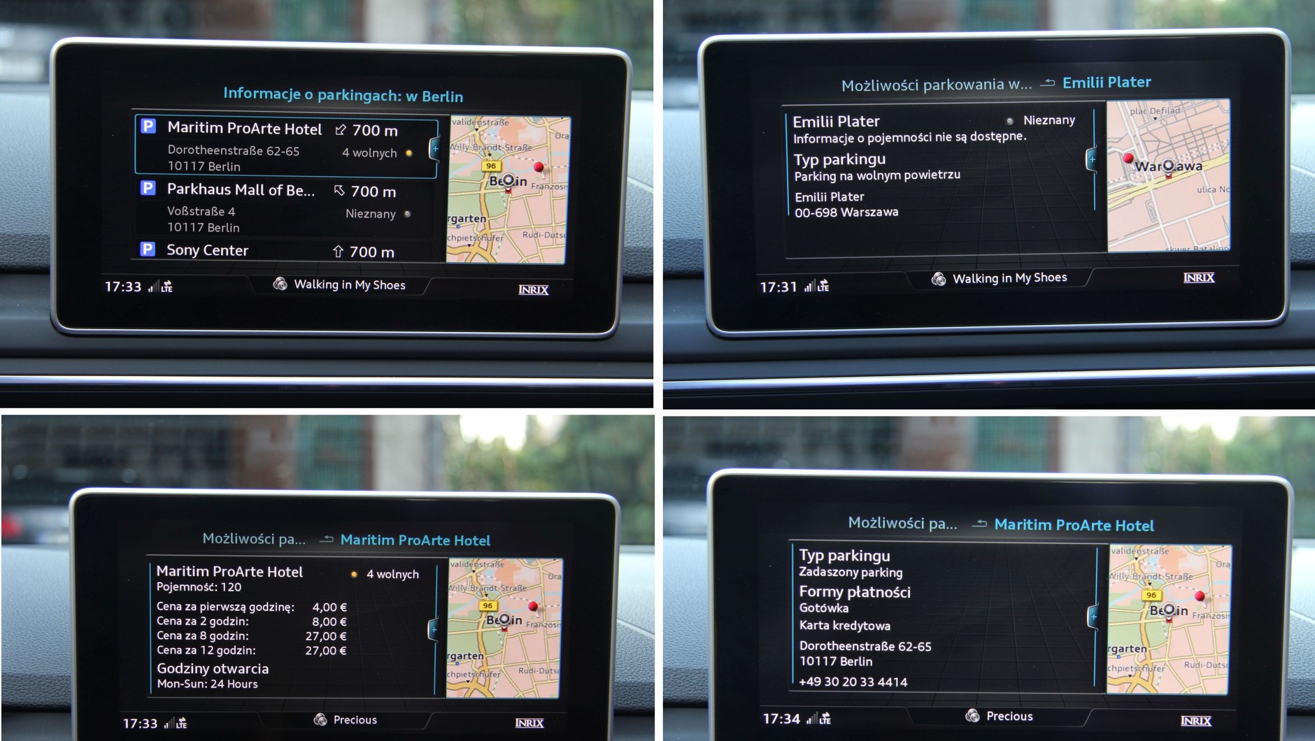 Audi A4 2016 Connect parkingi