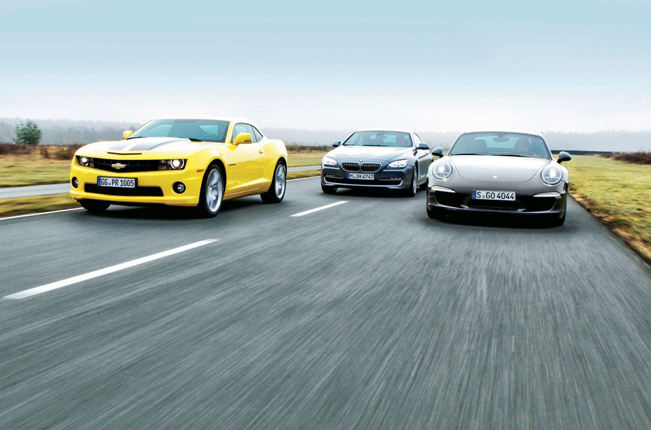 Chevrolet Camaro kontra BMW 650i i Porsche 911 Carrera S: mocne obiekty pożądania