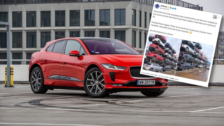 jaguary i-pace na złomie
