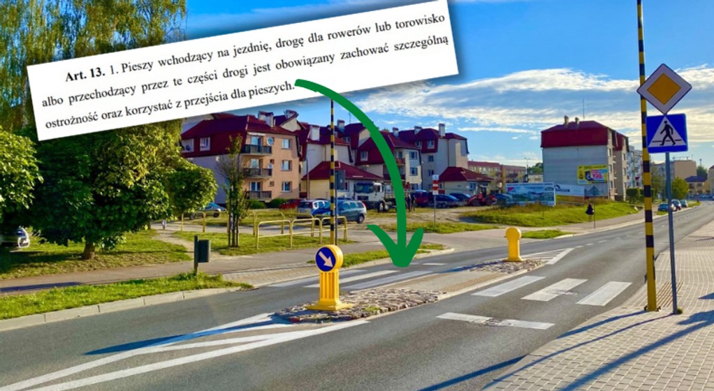 Zasady przechodzenia przez przejścia dwuetapowe nieco się różnią od "zwykłych"