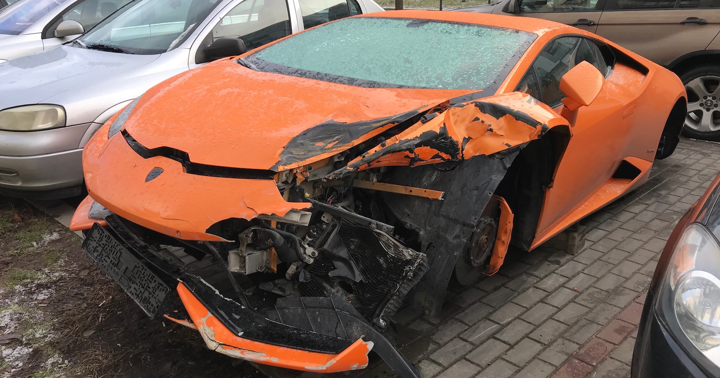 Rozbite Lamborghini Huracan (zdj. ilustracyjne)