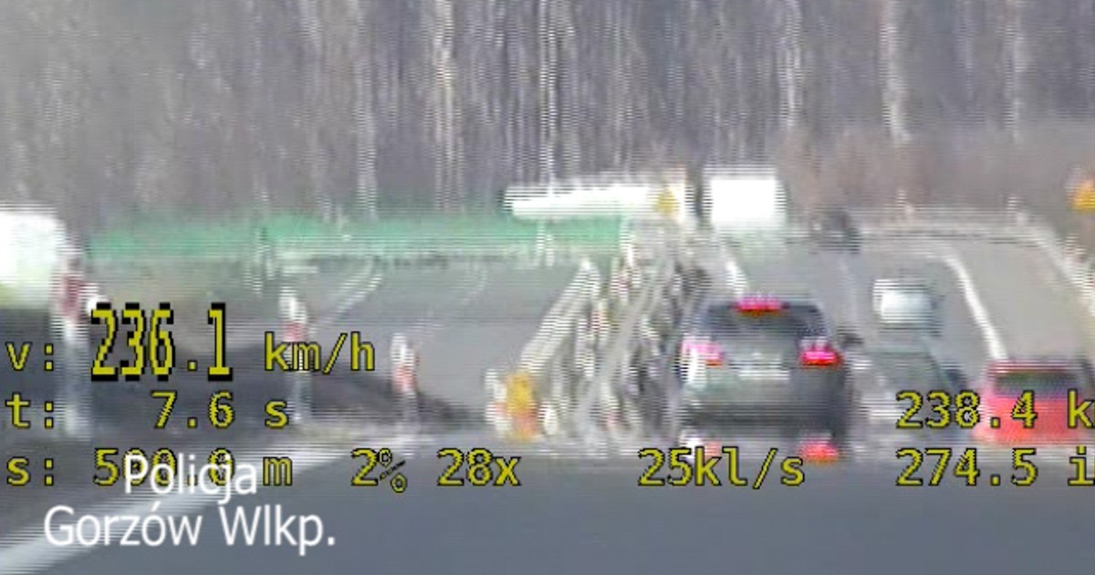 Na drodze ekspresowej S3 jechał prawie 240 km/h! Teraz zajmie się nim sąd