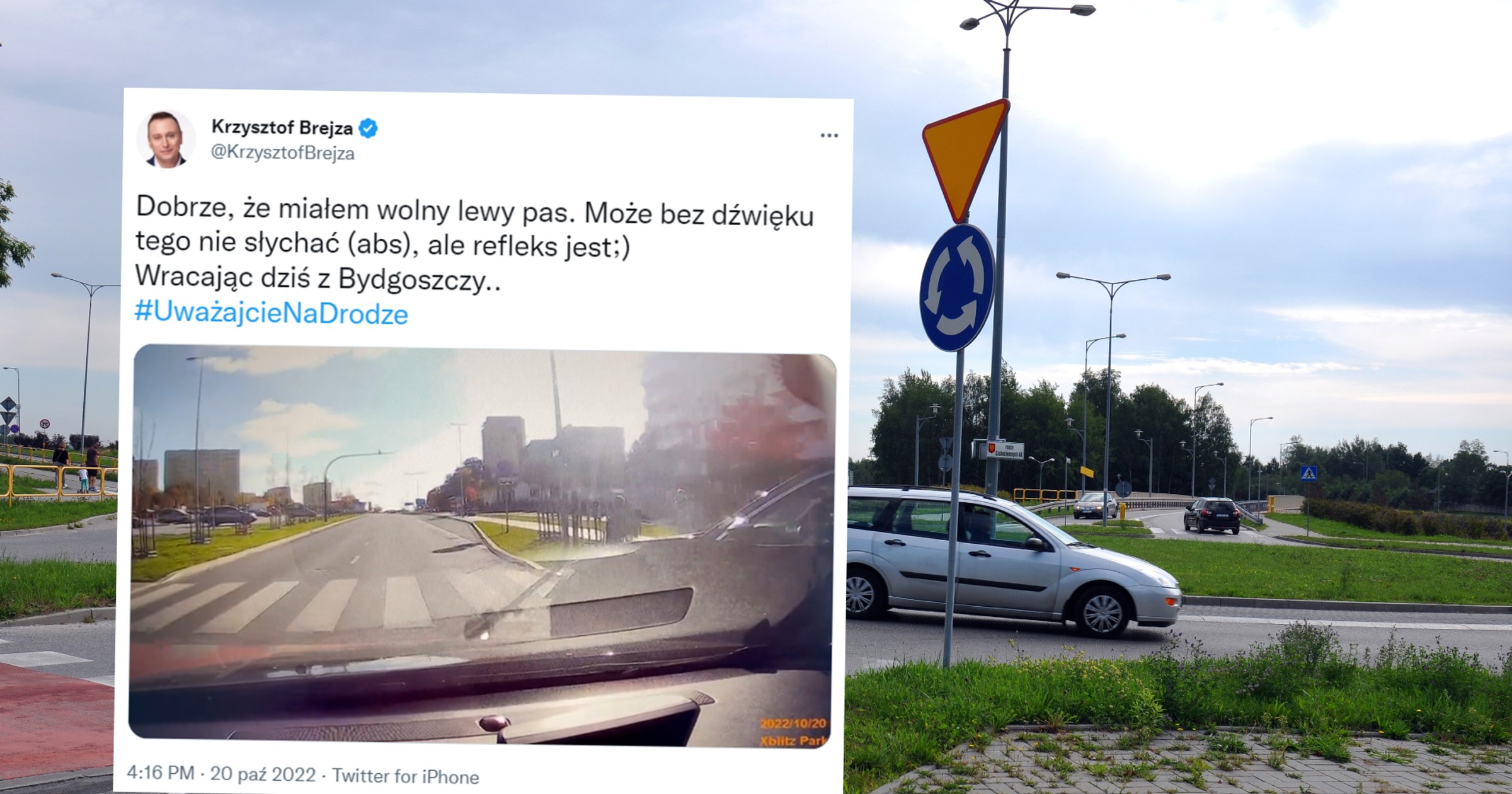 Krzysztof Brejza ledwo uniknął kolizji