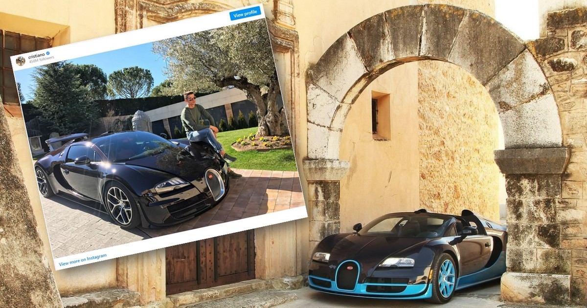 Cristiano Ronaldo i jego Bugatti Veyron Grand Sport Vitesse