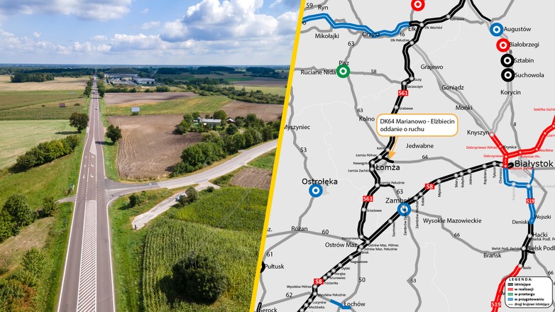 Droga DK64 koło Łomży gotowa 
