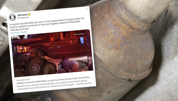 Dramat podczas kradzieży katalizatora. Złodziej nie mógł się tego spodziewać