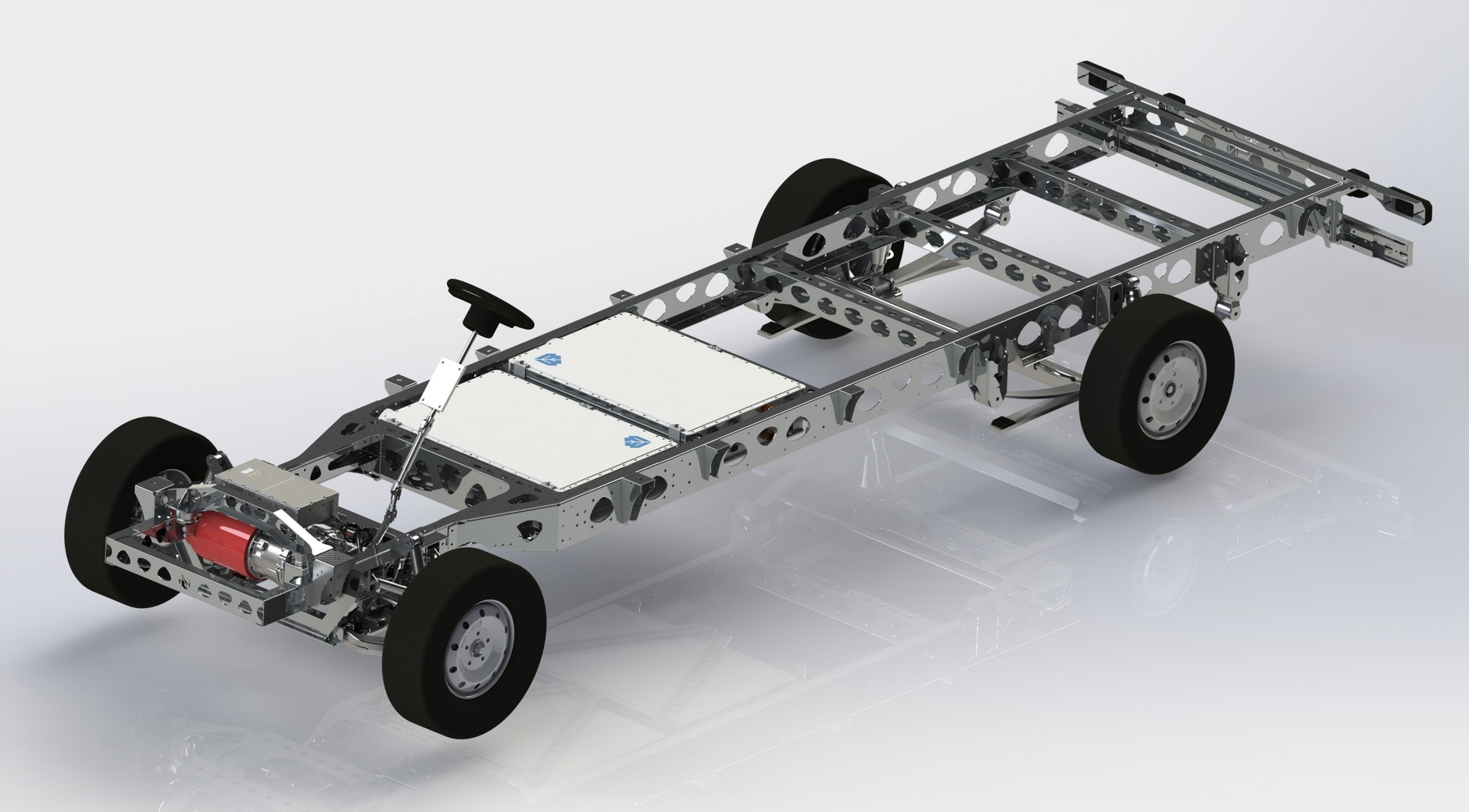 Podwozie nowej Nysy (prototyp firmy Nysa Zakład Pojazdów z 2023 r.)