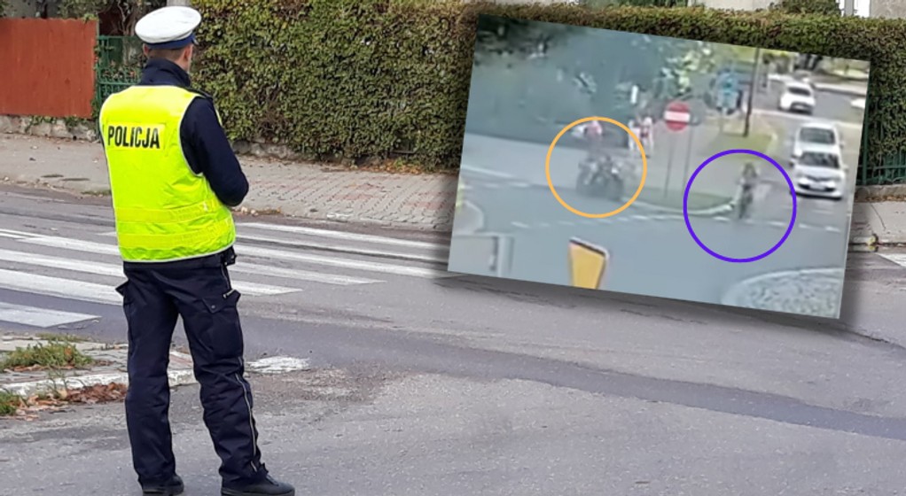 Motocyklista uderza w rowerzystę i ucieka z miejsca zdarzenia (Screen: YouTube/STOP_PIRAT)