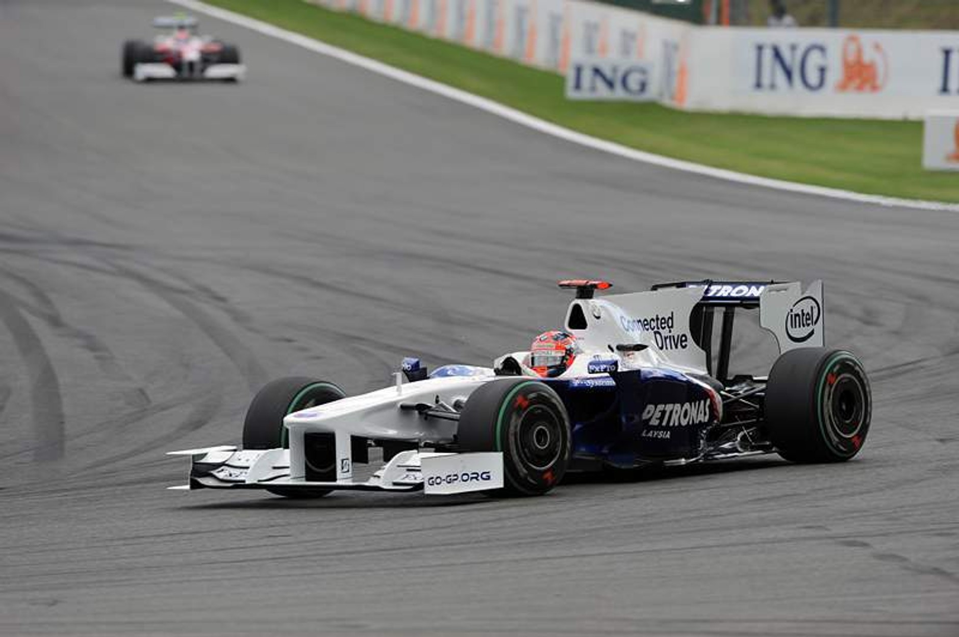 Grand Prix Belgii 2009: dwie gwiazdy wyścigu - Raikkonen i Fisichella (fotogaleria)