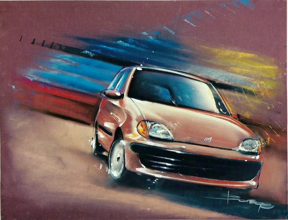 Fiat Seicento, obraz Luciano Bove