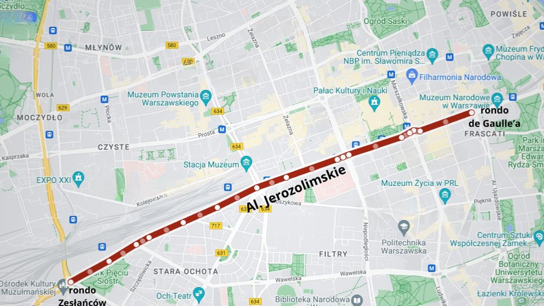 Ulice w Warszawie niebezpieczne dla pieszych