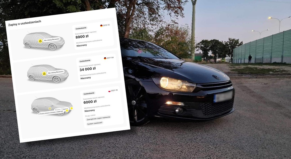 Volkswagen Scirocco z raportem szkodowości