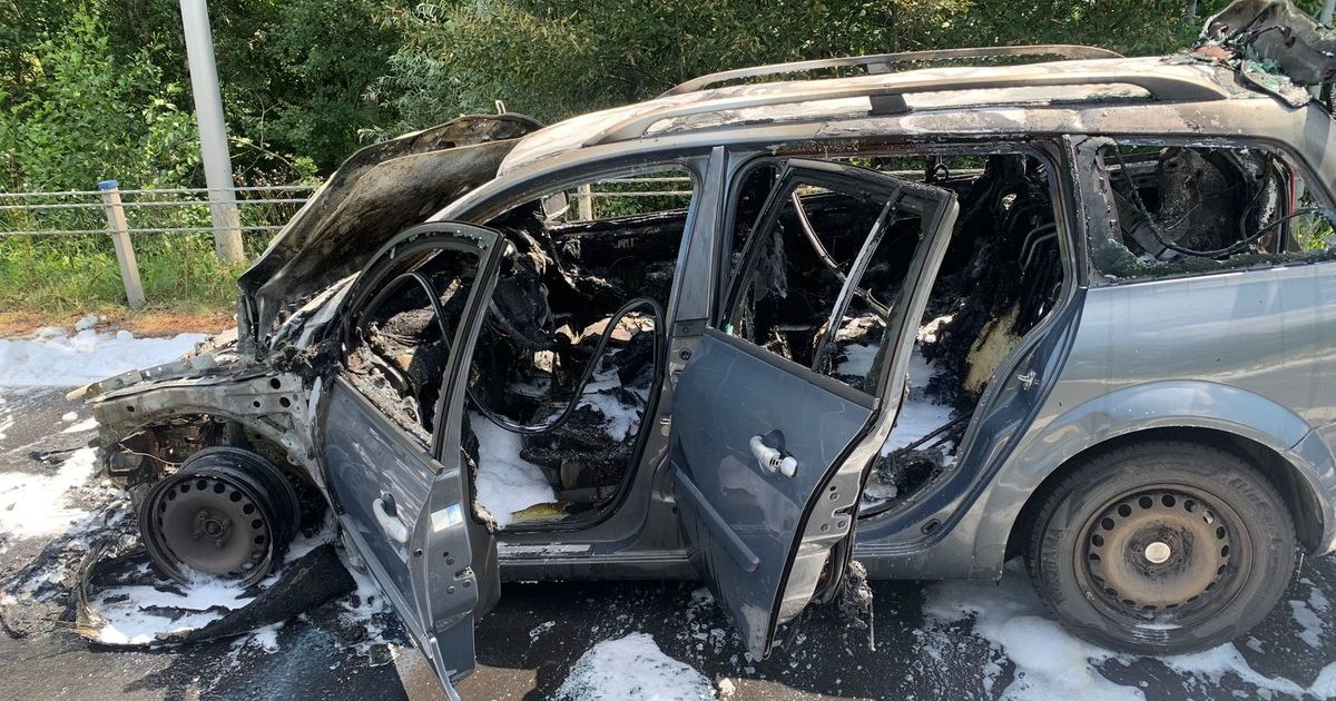 Renault spłonęło w Oświęcimiu