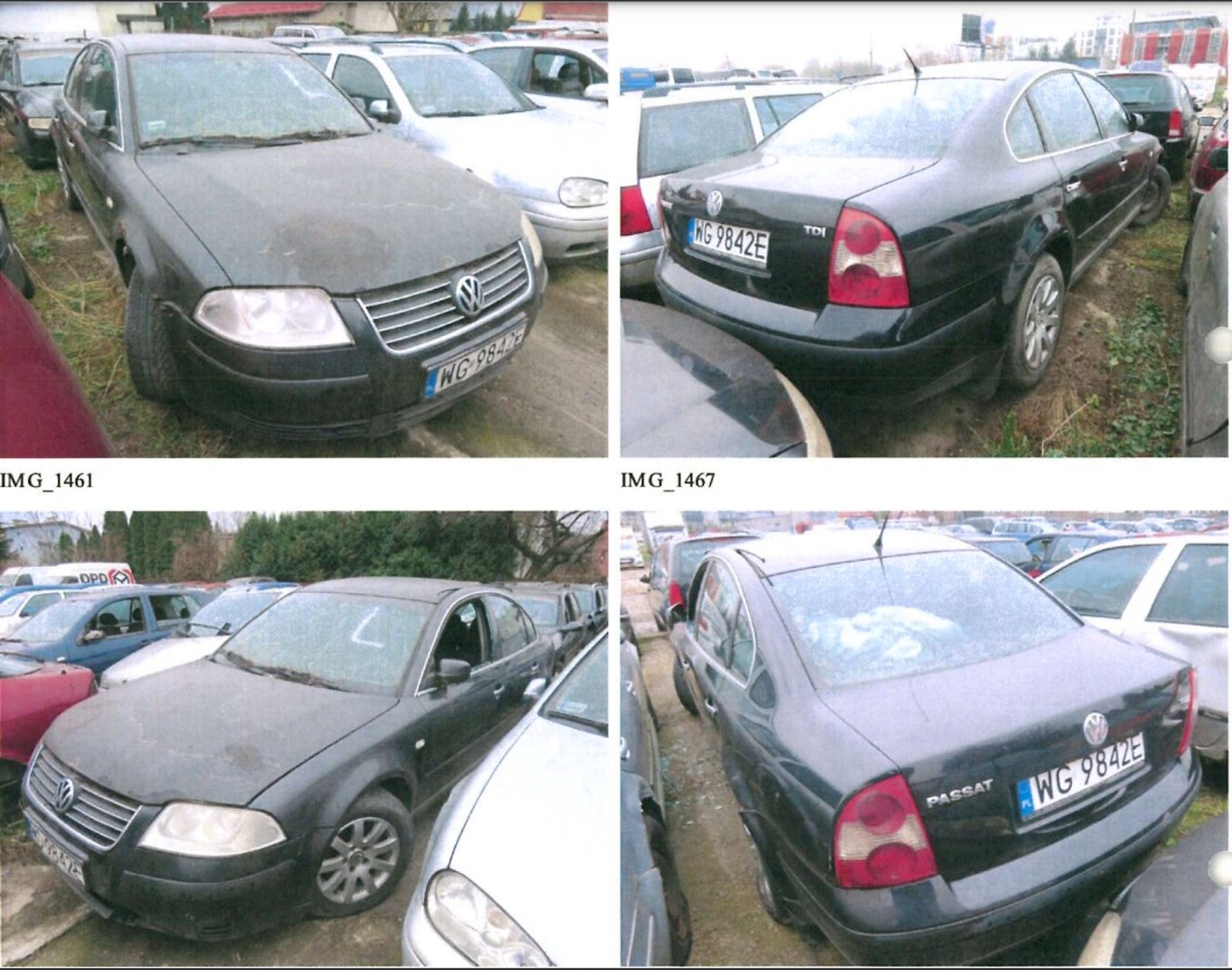 Porzucone samochody wystawione na sprzedaż przez Kraków