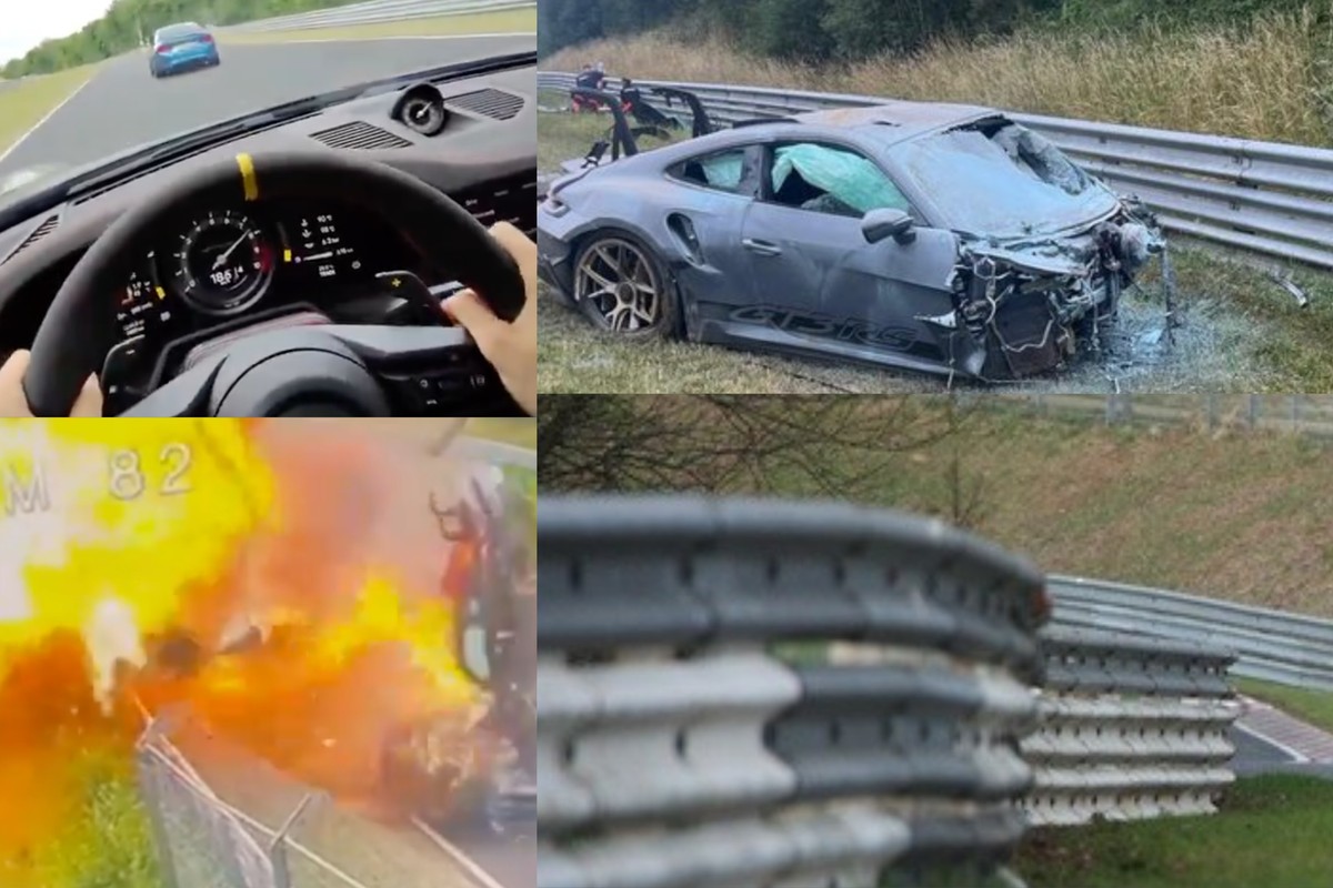 Polak pojechał legalnie poszaleć na Nürburgringu. Z Porsche kilka zostało. "Tam nikt nie zginął?"