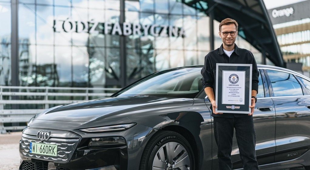 Miko Marczyk pobił Rekord Guinnessa w Audi A6 Sportback e-tron
