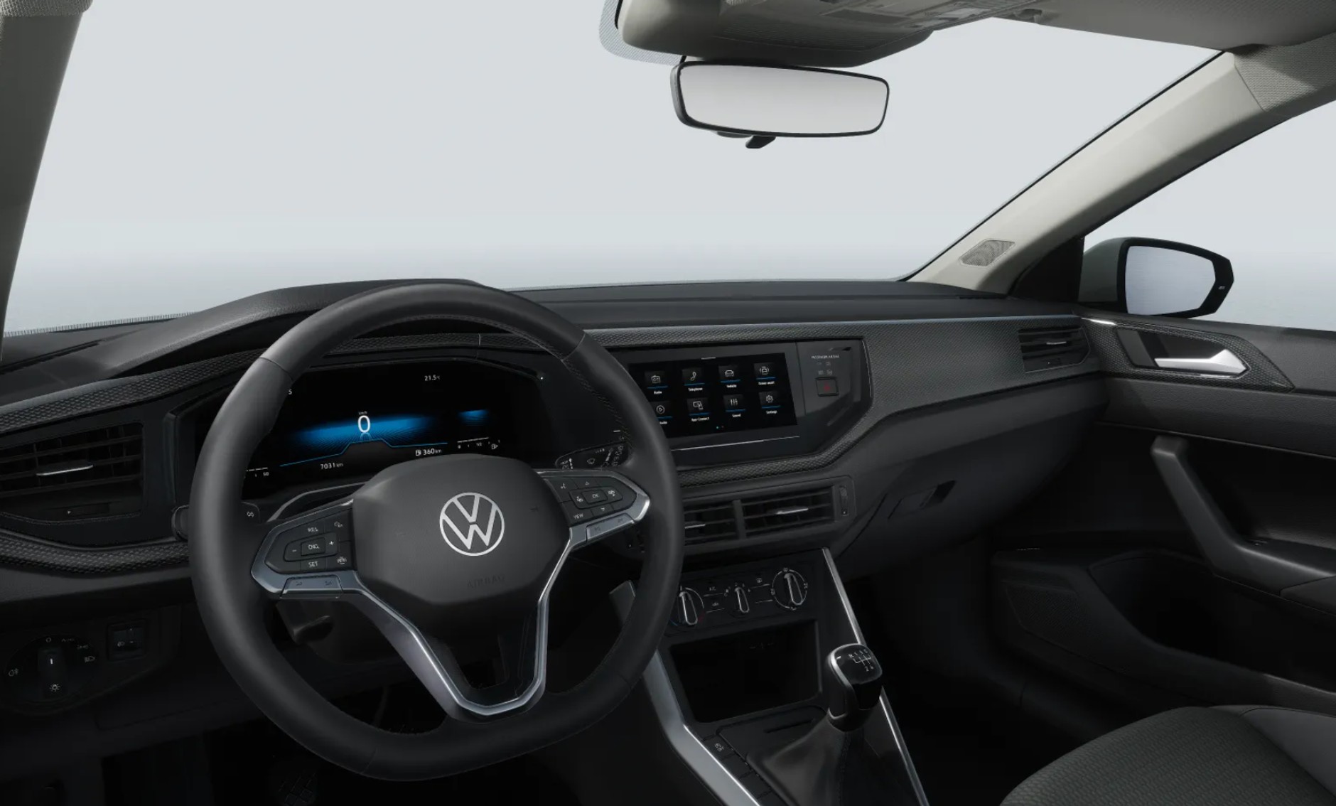 Wnętrze podstawowej wersji Volkswagena Polo