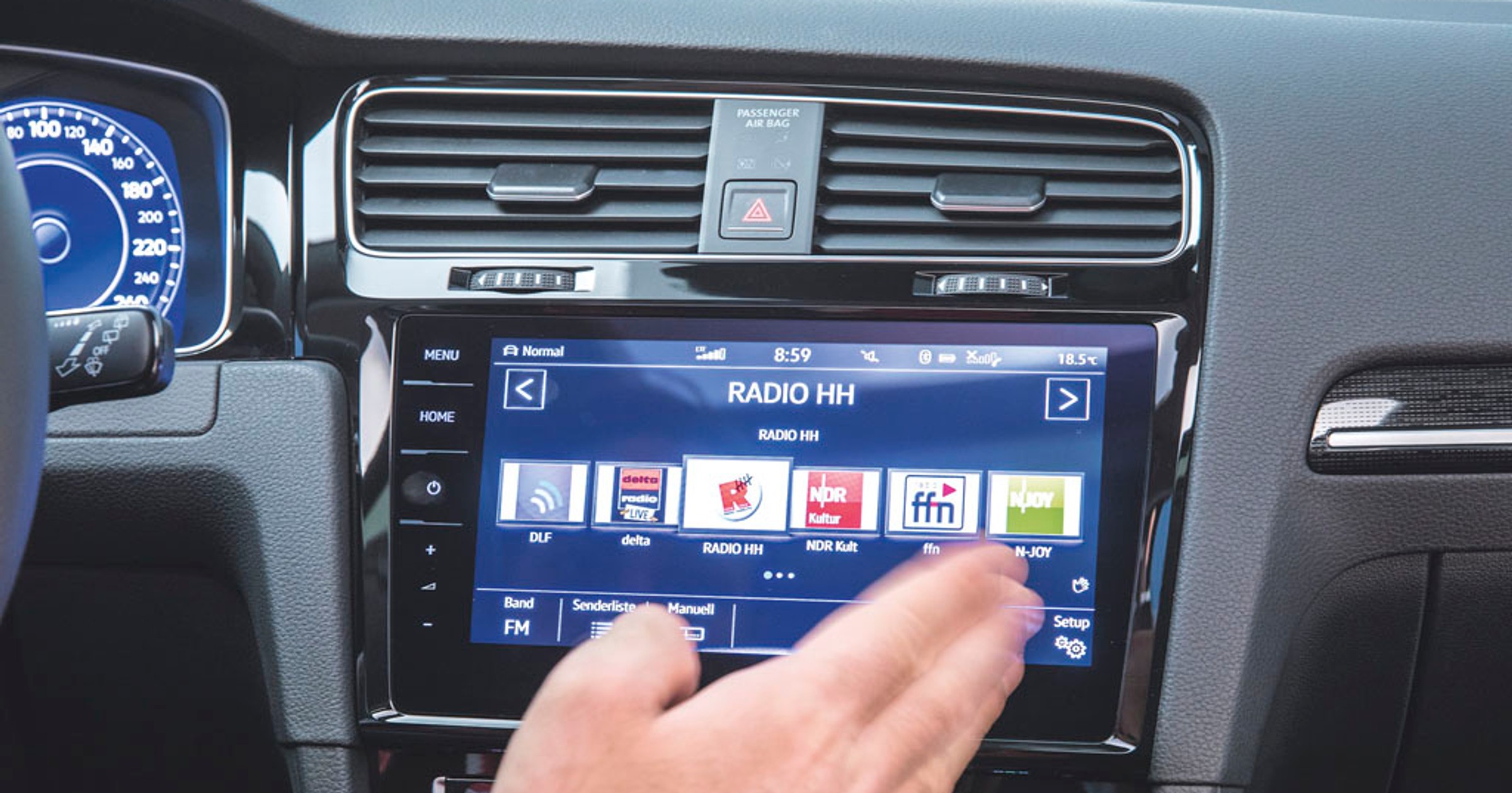 Nowe radio Volkswagena - dotykowa regulacja głośności