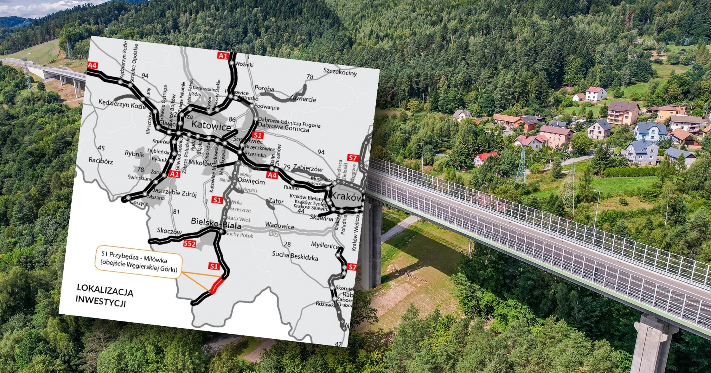 Droga S1 Przybędza - Milówka będzie bardzo urokliwą trasą z pieknymi widokami